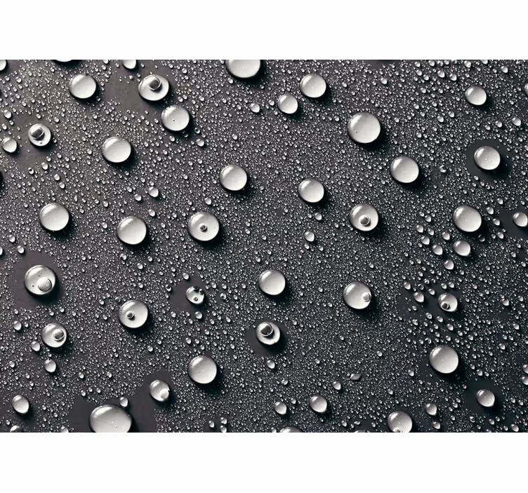 Cortina roller gris fondo de baño gris con burbujas - TenVinilo