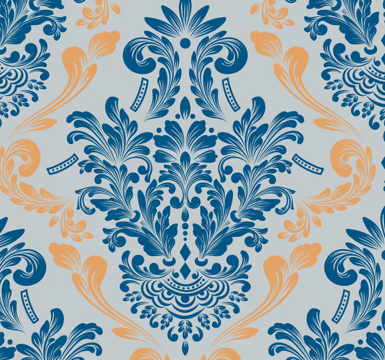 Cortina roller vintage diseño elegante y ornamentado - TenVinilo