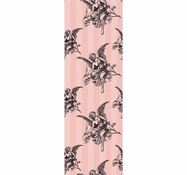Cortina roller vintage diseño artístico toile de jouy - TenVinilo