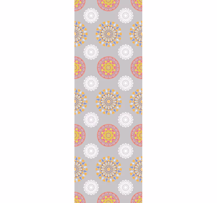 Cortina roller vintage círculos mandala brillantes - TenVinilo