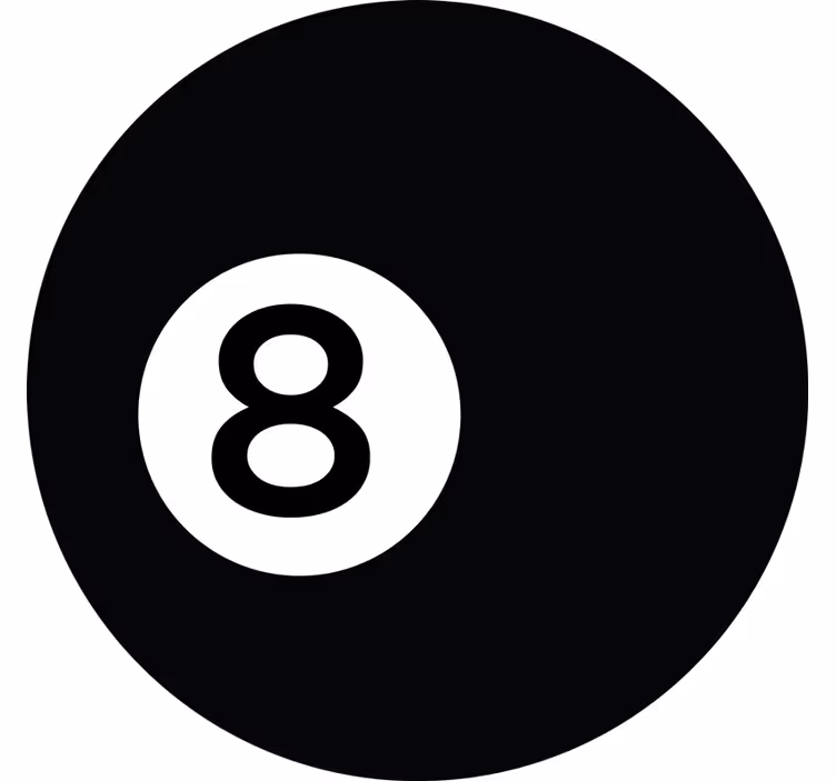 Cortina roller negra bola número 8 - TenVinilo