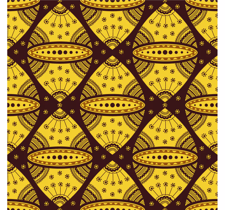 Cortina roller living comedor arte abstracto amarillo - TenVinilo
