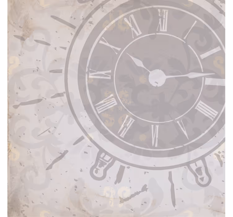 Cortina roller living comedor reloj shabby chic con palabras - TenVinilo