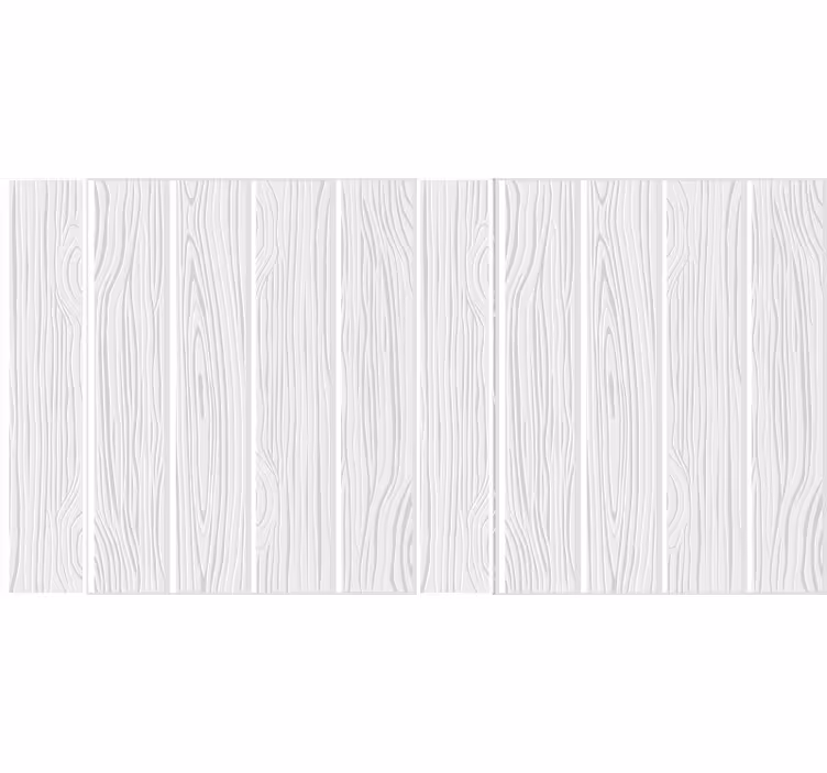 Cortina roller blanca imitación suelo de madera - TenVinilo