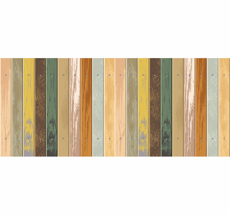 Cortina roller habitación madera de colores desvanecidos - TenVinilo