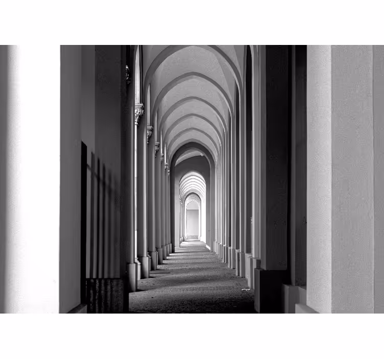 Cortina roller habitación portal clásico blanco 3d - TenVinilo