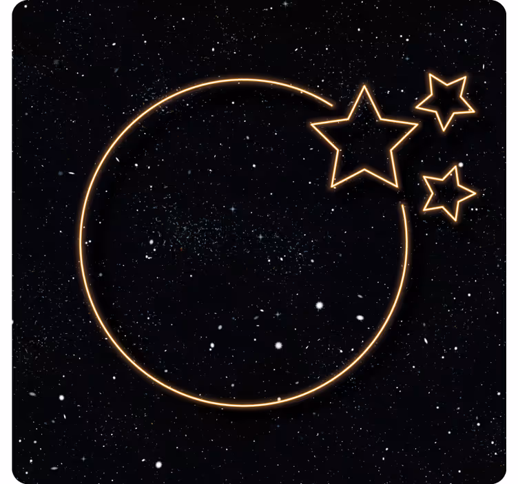 Cortina roller gris estrellas y luna en el espacio - TenVinilo
