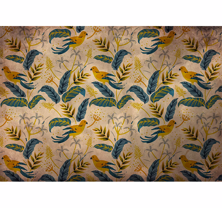 Cortina roller habitación diseño de pájaros escandinavo - TenVinilo