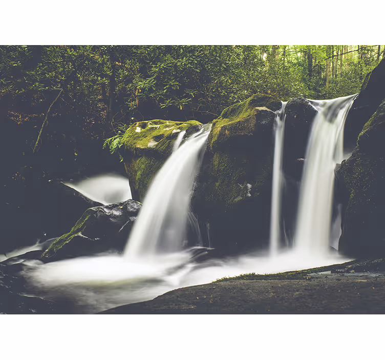 Cortina roller habitación cascada en la naturaleza - TenVinilo