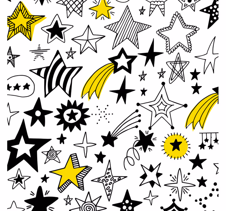 Cortina roller habitación estrellas de doodle - TenVinilo