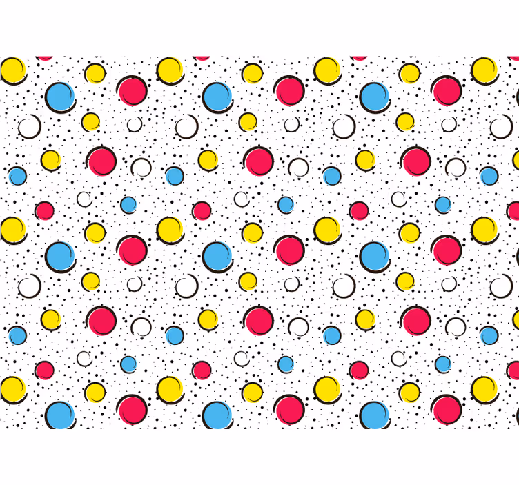 Cortina roller habitación puntos multicolor - TenVinilo