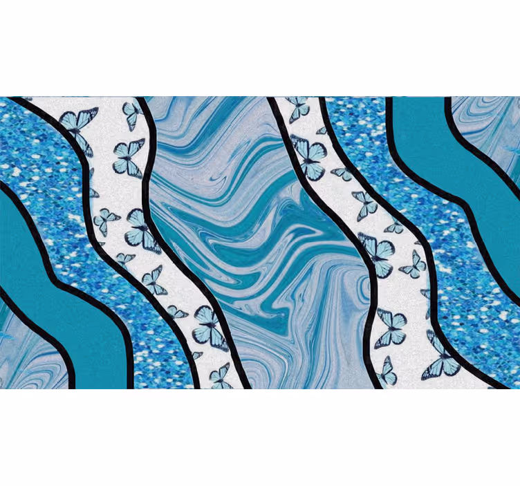 Cortina roller habitación rayas texturizadas azules - TenVinilo