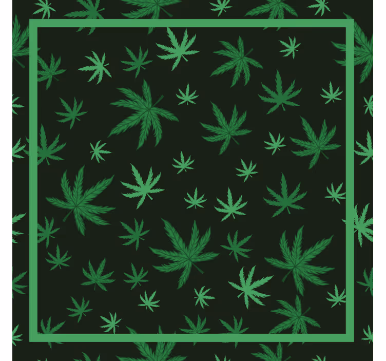 Cortina roller habitación hoja de marihuana - TenVinilo