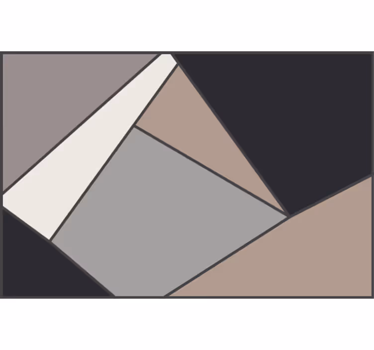 Cortina roller habitación alfombra vinílica formas beige - TenVinilo