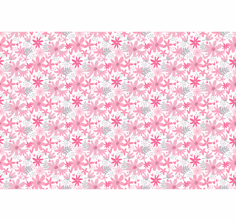 Cortina roller habitación flowerprint 'yambo' rosa - TenVinilo