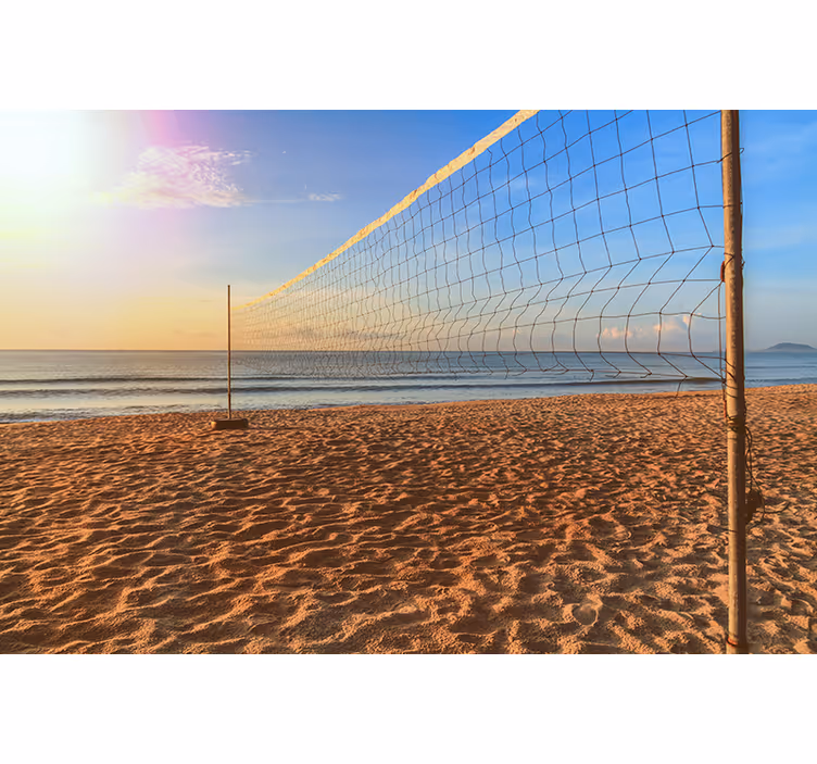 Cortina roller habitación red de voleibol playa - TenVinilo