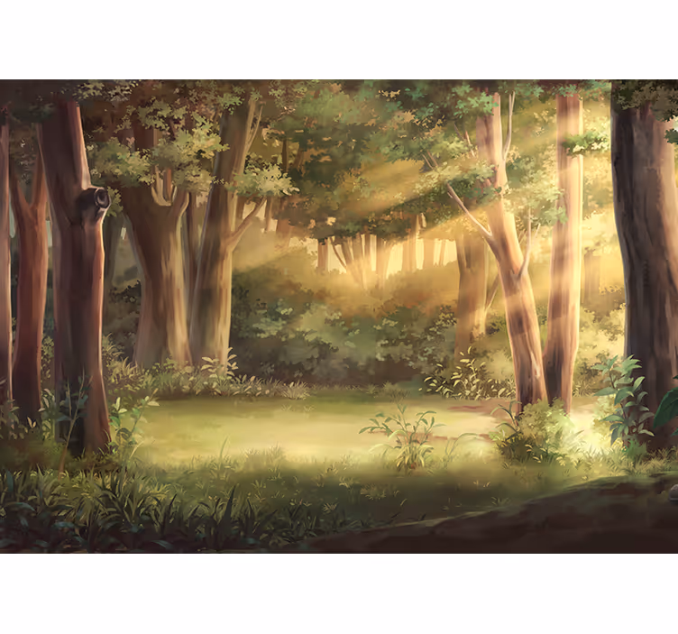 Cortina roller habitación ilustración bosque fantástico - TenVinilo