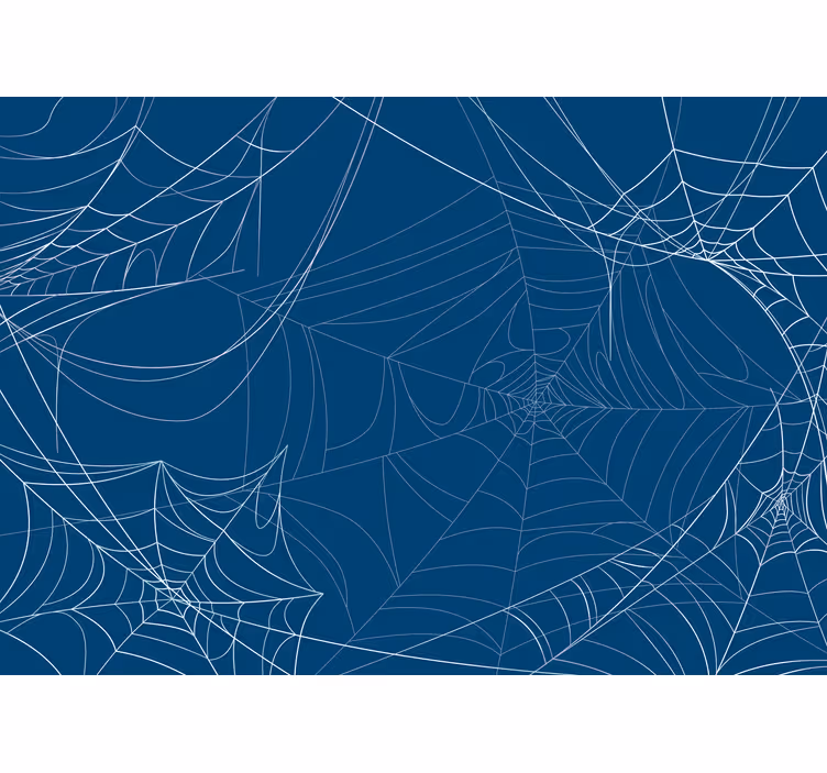 Cortina roller infantil telaraña azul de halloween - TenVinilo