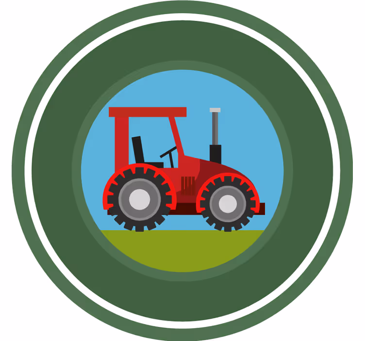 Cortina roller infantil tractor círculo verde - TenVinilo