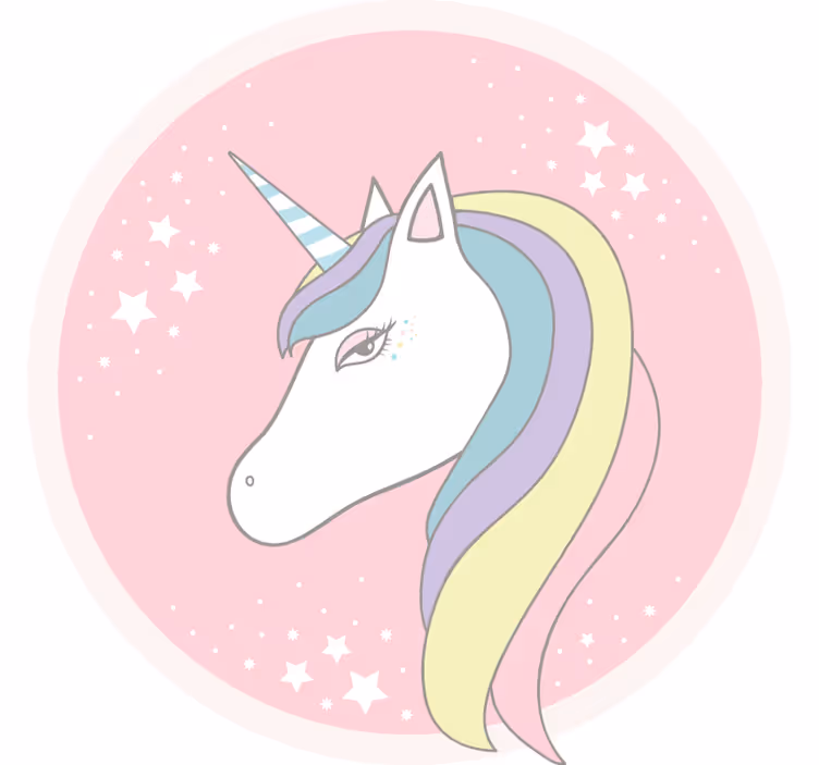Cortina roller infantil unicornio de dibujos animados - TenVinilo