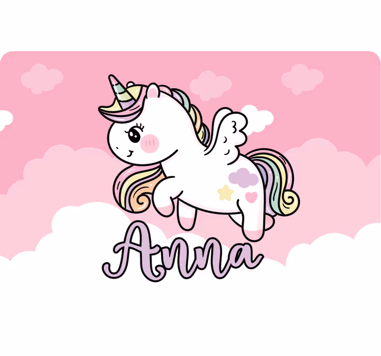Cortina roller infantil unicornio mágico rosa - TenVinilo