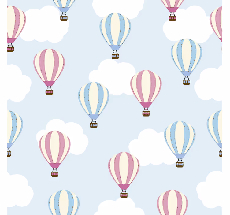 Cortina roller infantil cielo y globos - TenVinilo