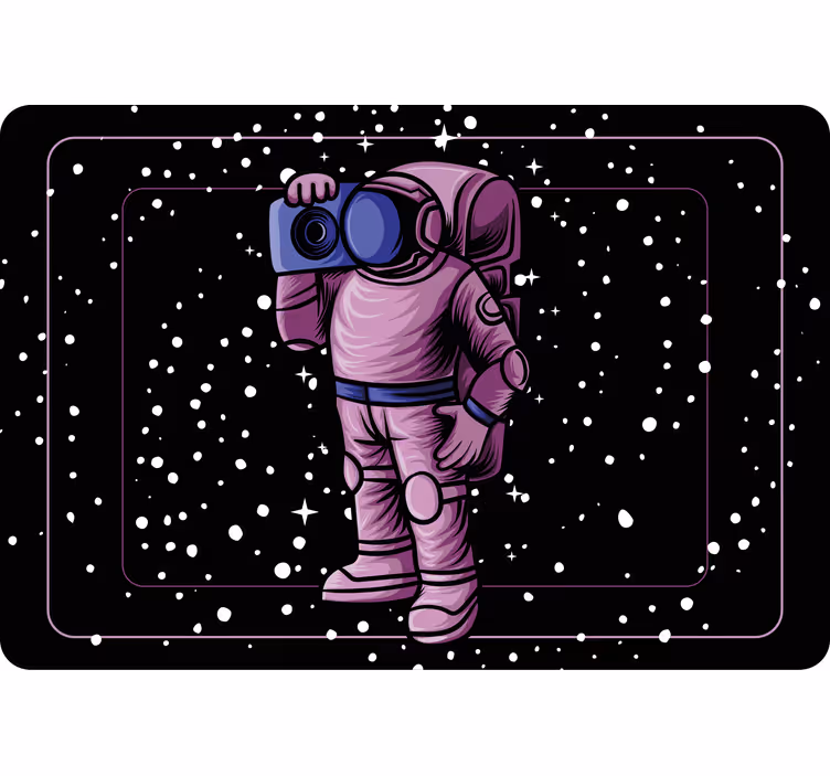 Cortina roller infantil astronauta con radio - TenVinilo