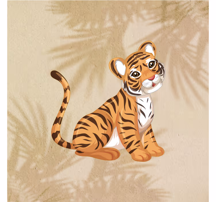 Cortina roller infantil retrato de tigre bebé 3 - TenVinilo