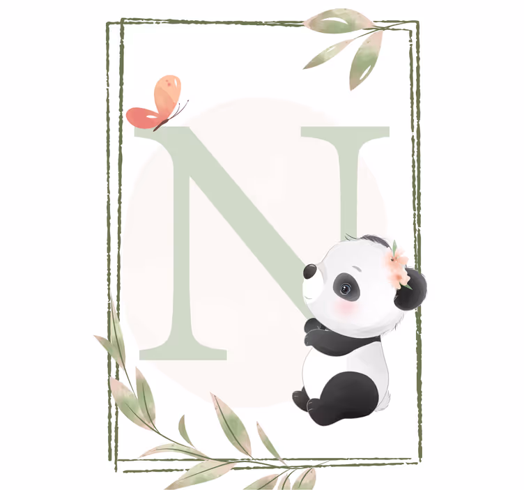 Cortina roller infantil panda lindo - TenVinilo