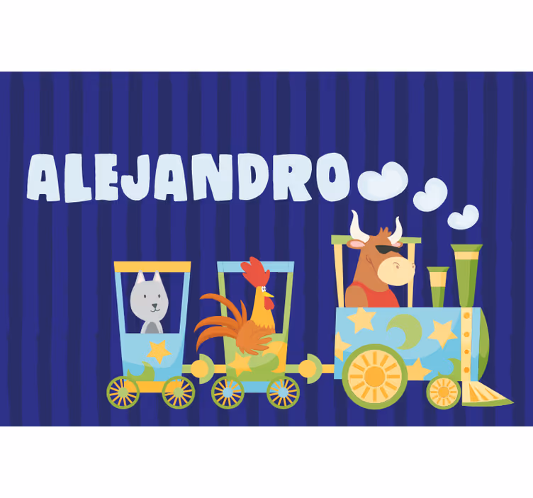 Cortina roller infantil manteles de tren personalizados - TenVinilo