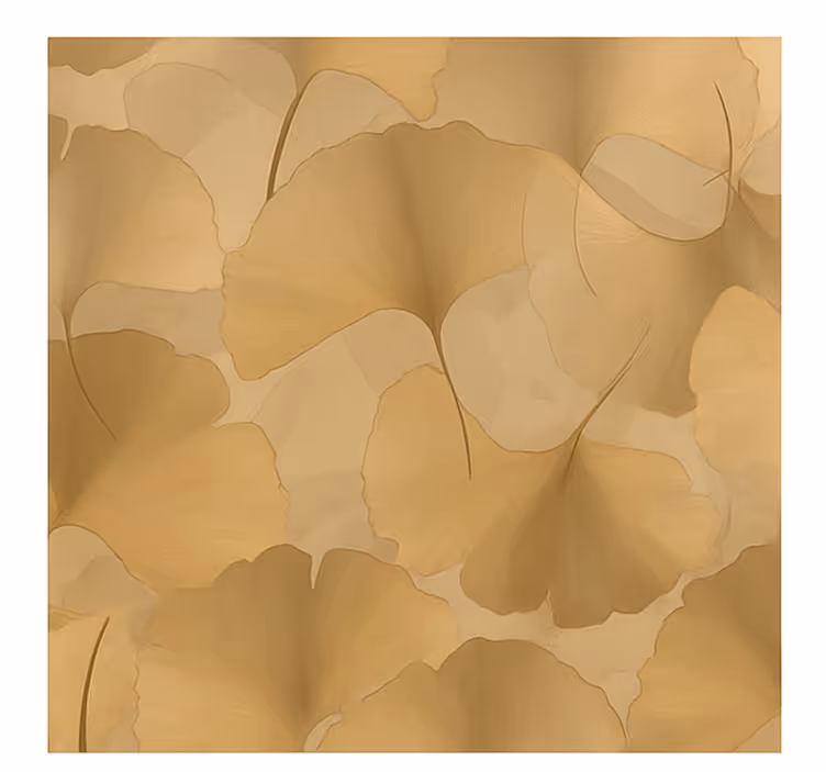 Cortina roller cocina ginkgo dorado superpuesto - TenVinilo