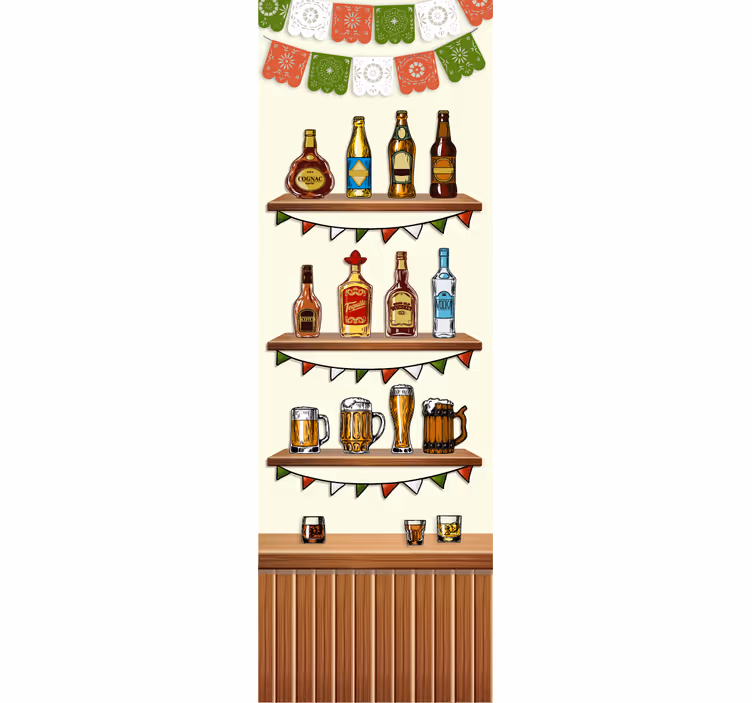 Cortina roller cocina vinil decorativo tequila - TenVinilo