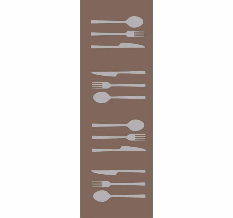 Cortina roller cocina cuchfork cuchara y cuchillo - TenVinilo