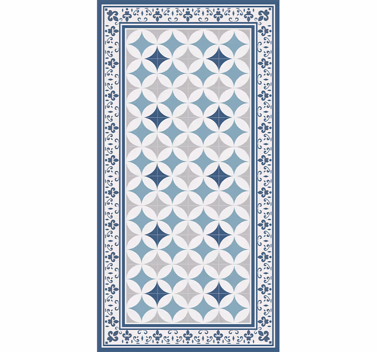 Cortina roller cocina azulejo azul - TenVinilo