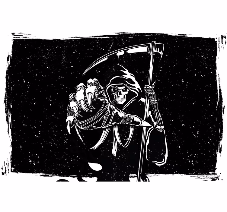 Cortina roller negra adhesivo silueta malvada - TenVinilo