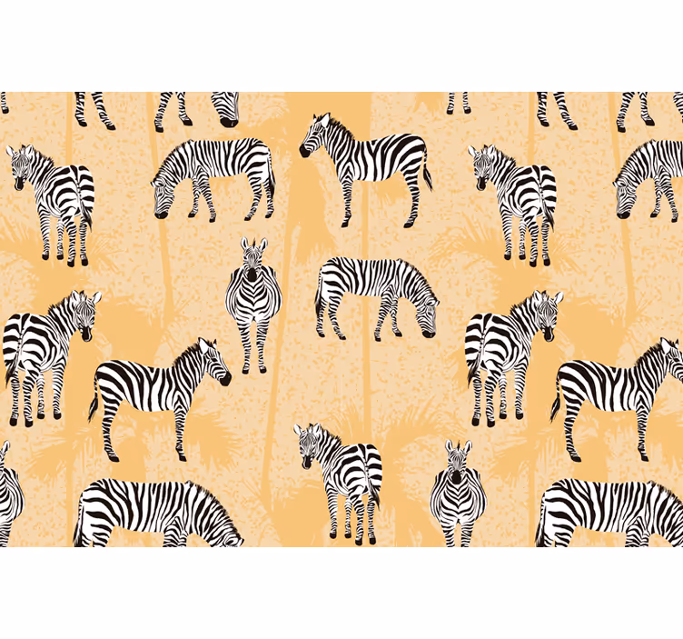Cortina roller beige zebra y palmeras - TenVinilo