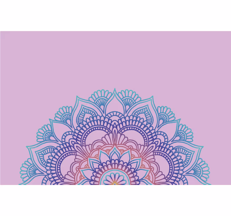 Cortina roller morada medio mandala - TenVinilo
