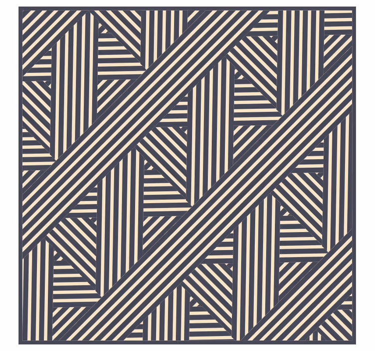 Cortina roller oficina alfombra vinílica rayas beige y azul - TenVinilo