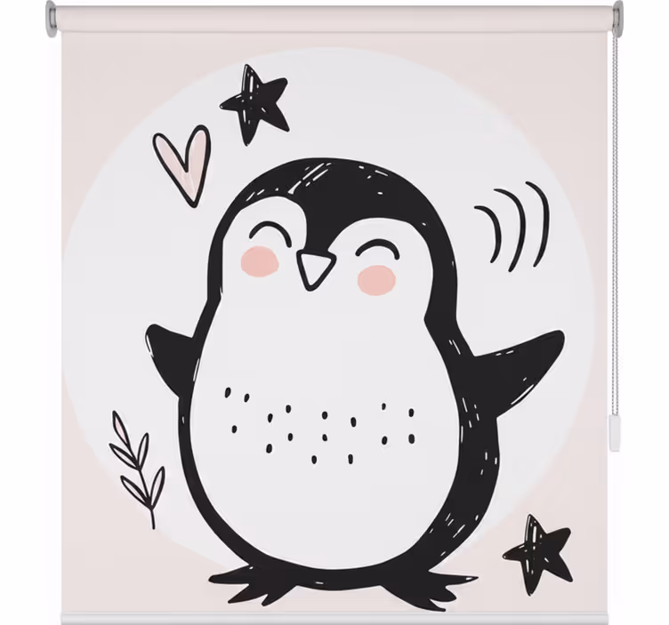 Cortina roller infantil dibujo de pingüino bebé - TenVinilo