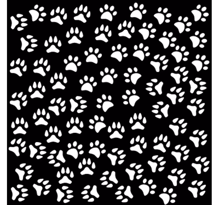 Cortina roller juvenil vinilo ventana huellas de animales - TenVinilo