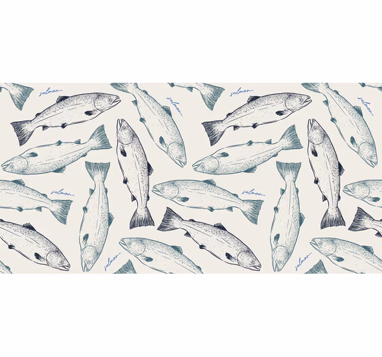 Cortina roller baño pez salmón - TenVinilo