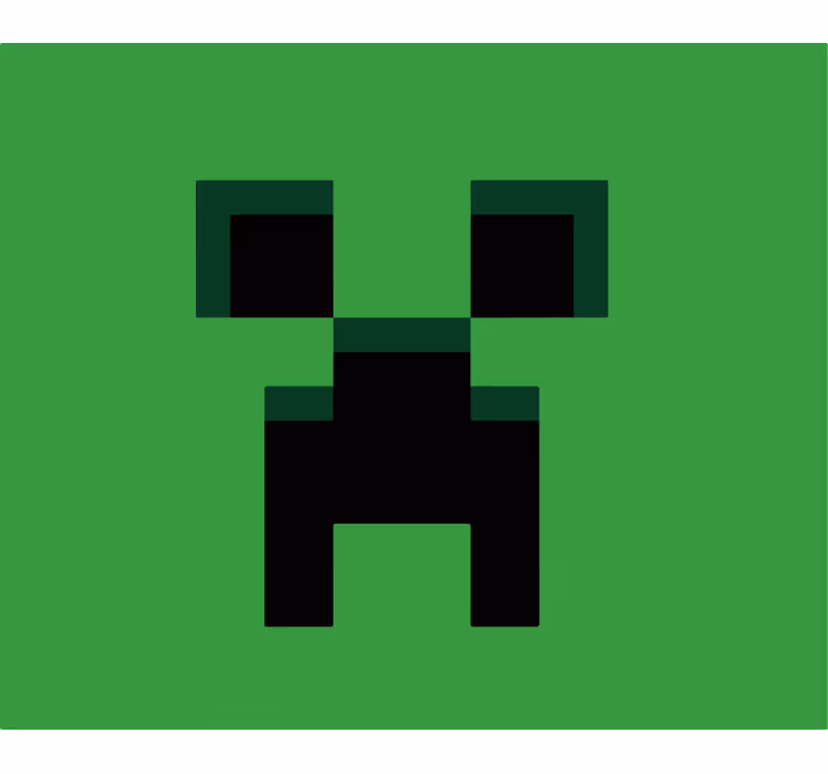 Cortina roller geek verde de minecraft - TenVinilo