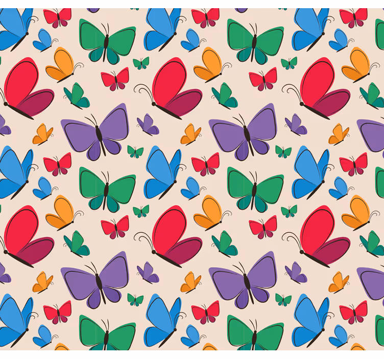Cortina roller animales mariposas volando para niños - TenVinilo