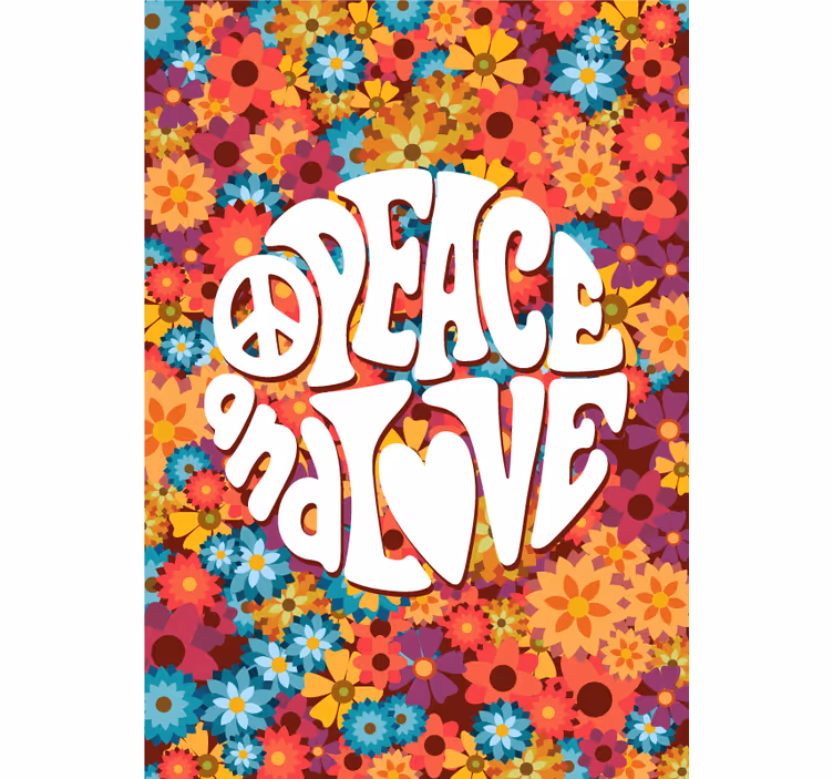 Cortina roller frase paz y amor - TenVinilo