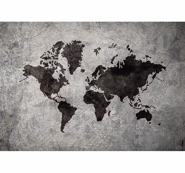 Cortina roller mapamundi mapa mundial industrial - TenVinilo