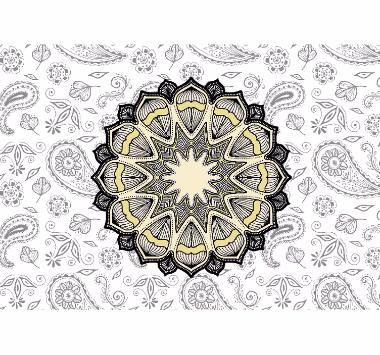 Cortina roller zen mandala clásico y paisley - TenVinilo