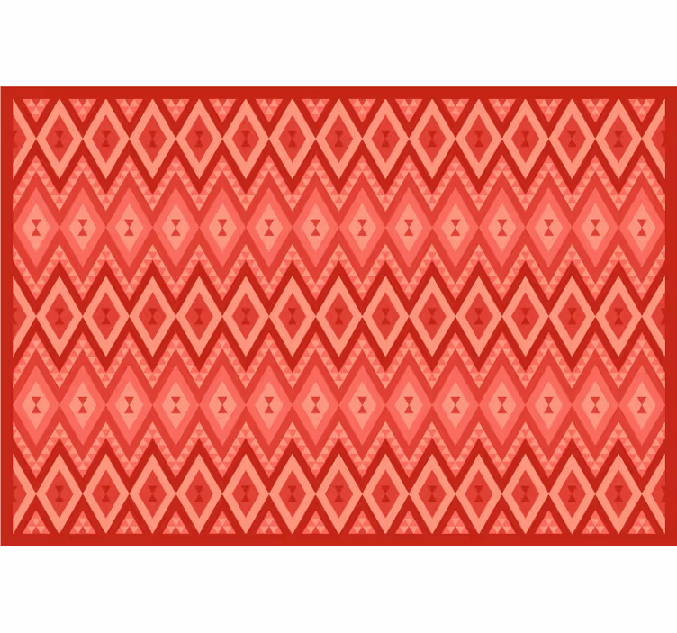 Cortina roller roja diseño étnico vintage - TenVinilo