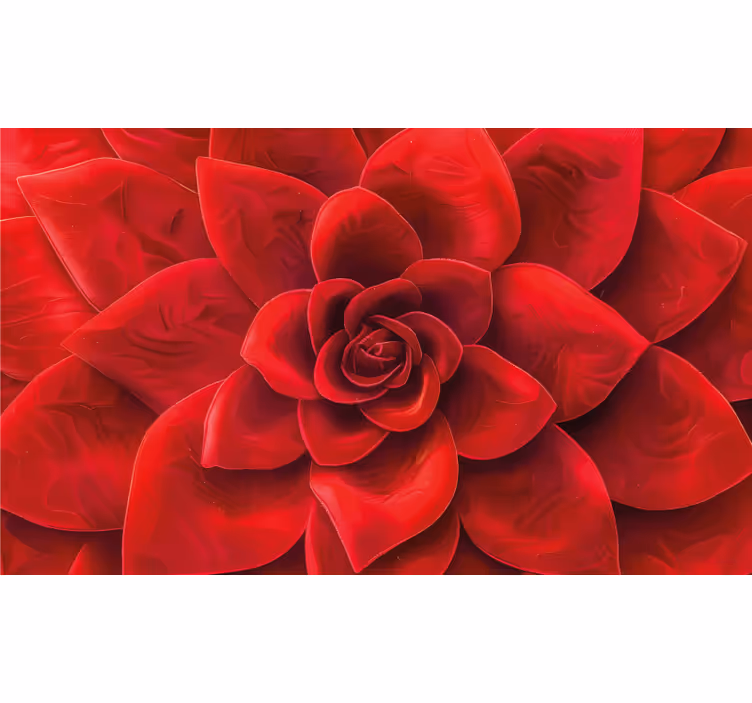 Cortina roller roja diseño de pétalos de flores - TenVinilo