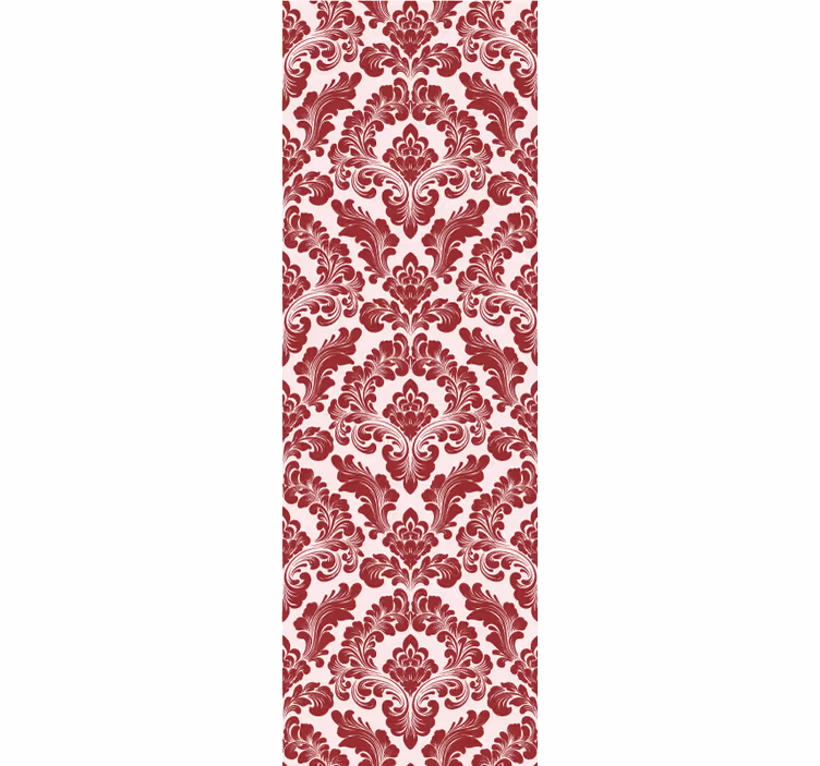 Cortina roller roja estampada a mano - TenVinilo