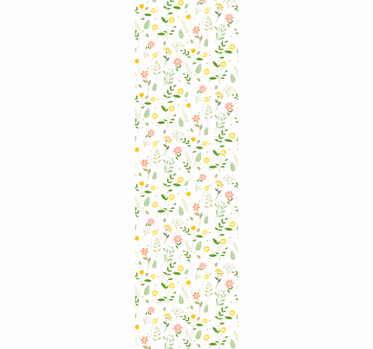 Cortina roller exterior diseño de flores multicolor - TenVinilo